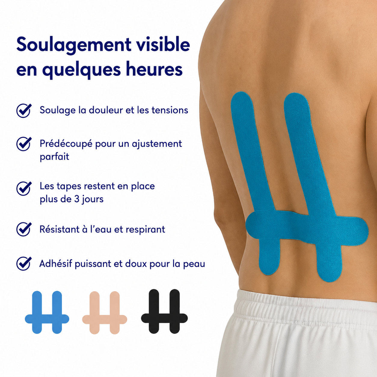 TAPEX™ – Bande de kinésiologie pour le dos