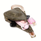 Mackenzie - Vintage Crossbody Bag with Geometric Strap