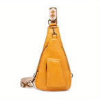 Mackenzie - Vintage Crossbody Bag with Geometric Strap