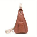 Mackenzie - Vintage Crossbody Bag with Geometric Strap