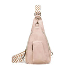Mackenzie - Vintage Crossbody Bag with Geometric Strap