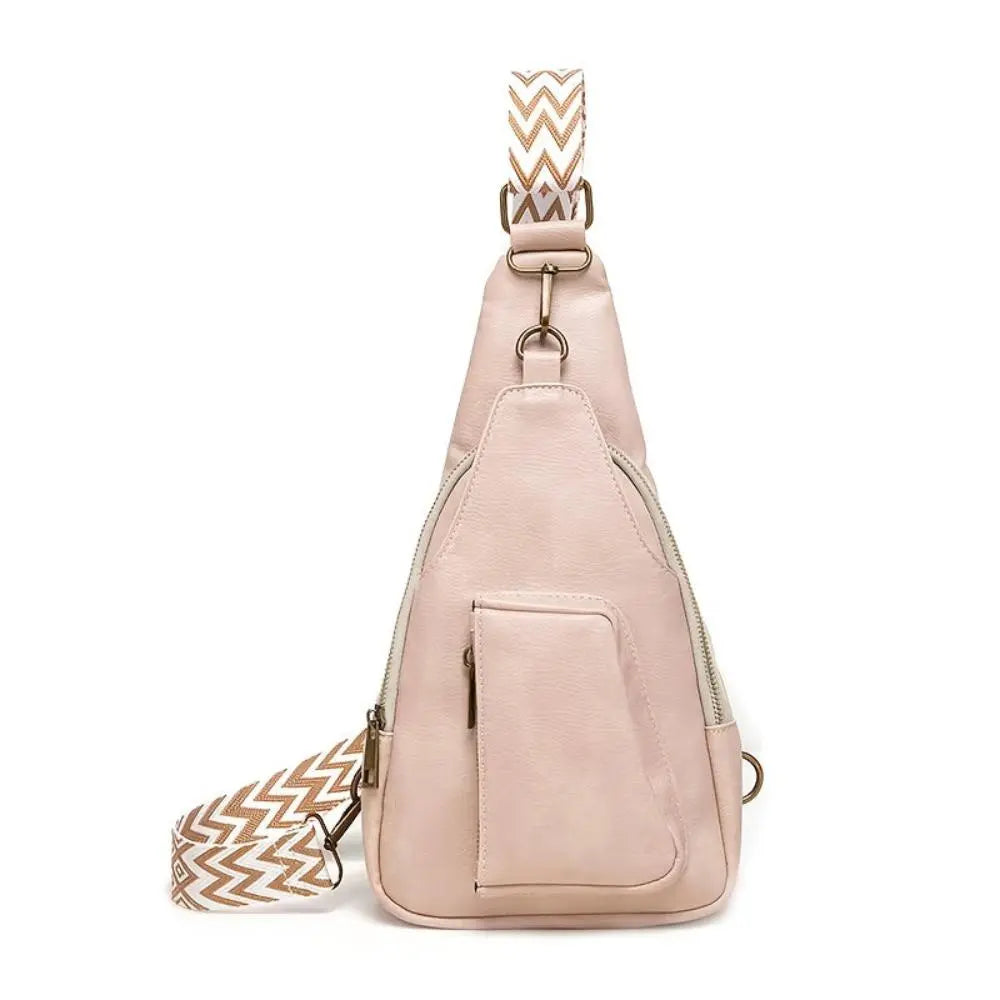 Mackenzie - Vintage Crossbody Bag with Geometric Strap