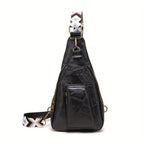 Mackenzie - Vintage Crossbody Bag with Geometric Strap