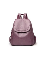Isla - Anti-Theft PU-Leather Backpack with RFID Protection and Stylish Design