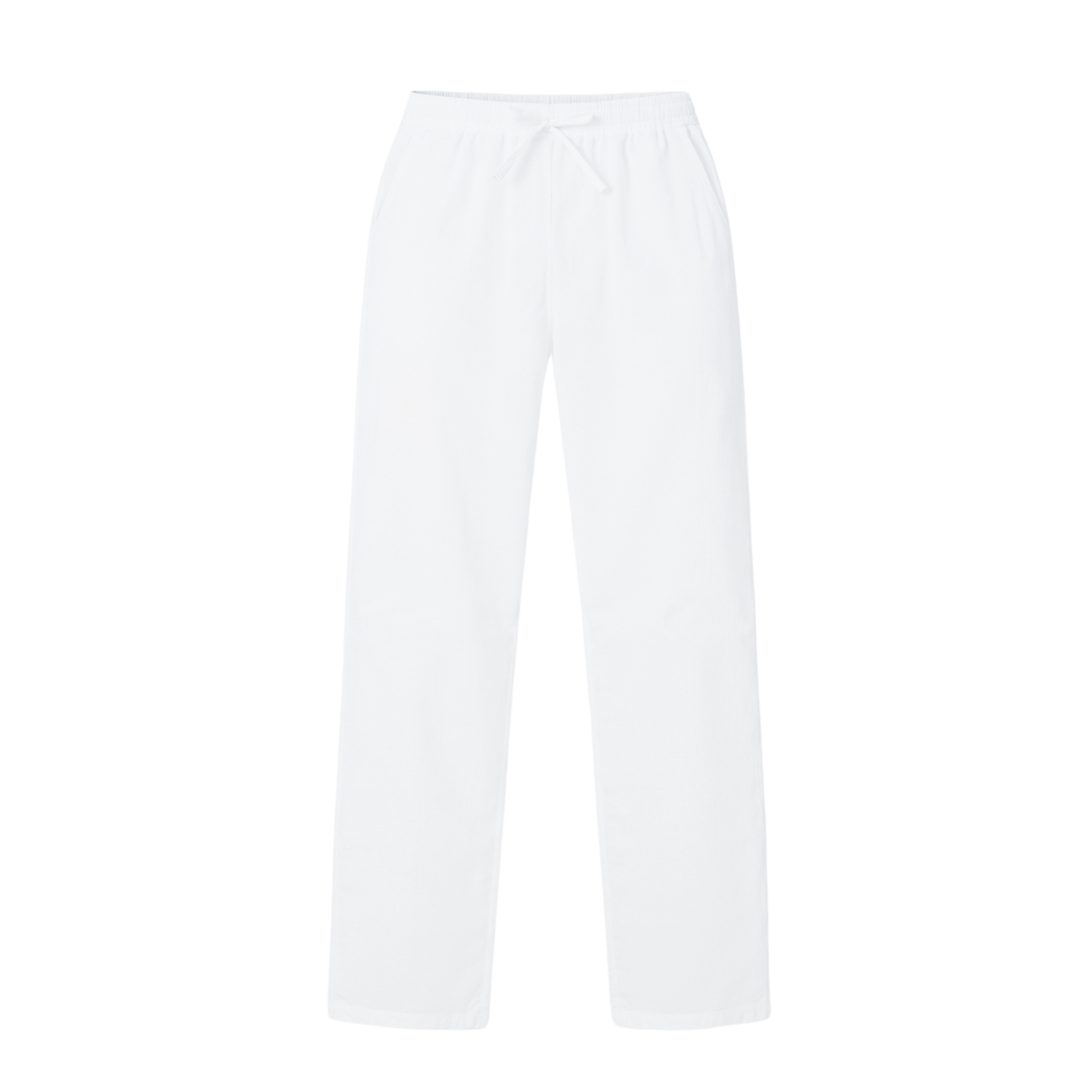 NOBA Cotton-Linen Blend Trousers with Drawstring Waist