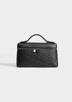Isabella - Ostrich-Leather Sling Clutch
