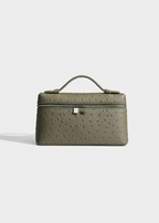 Isabella - Ostrich-Leather Sling Clutch