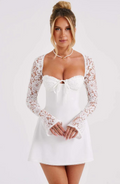 Eliana — Elegant Lace Mini Dress with Flared Sleeves