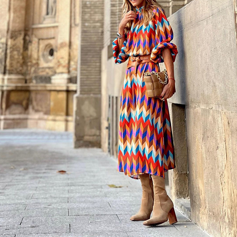 Chesca - Midi Dress with Colourful Print