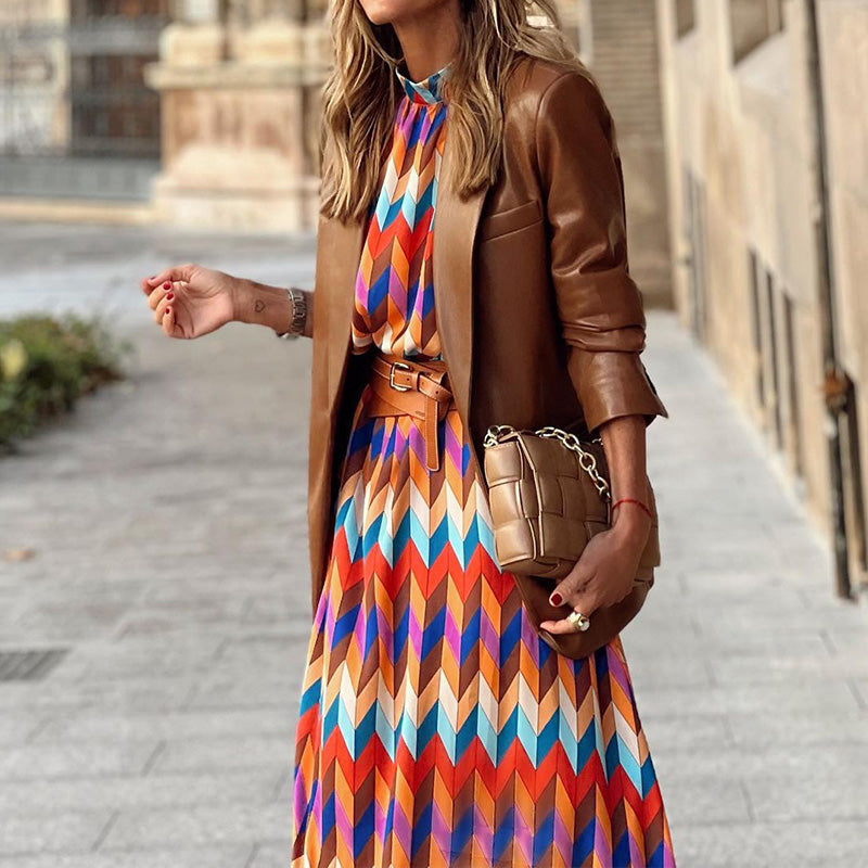 Chesca - Midi Dress with Colourful Print
