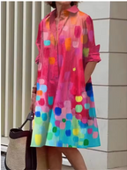 Clio - Loose Shirt Dress for Everyday Versatile Looks