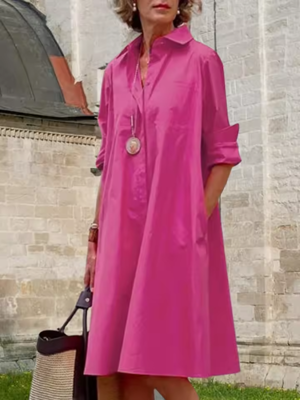 Clio - Loose Shirt Dress for Everyday Versatile Looks