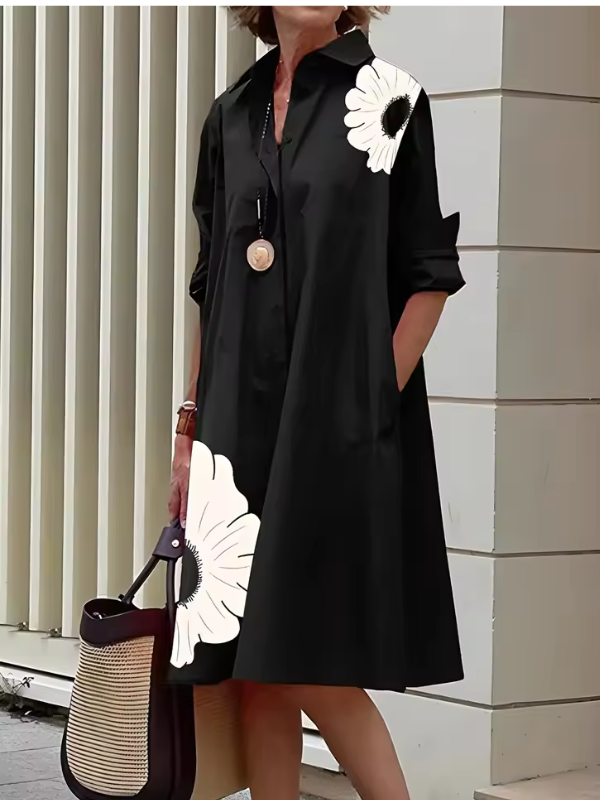 Clio - Loose Shirt Dress for Everyday Versatile Looks