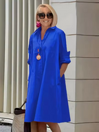 Clio - Loose Shirt Dress for Everyday Versatile Looks