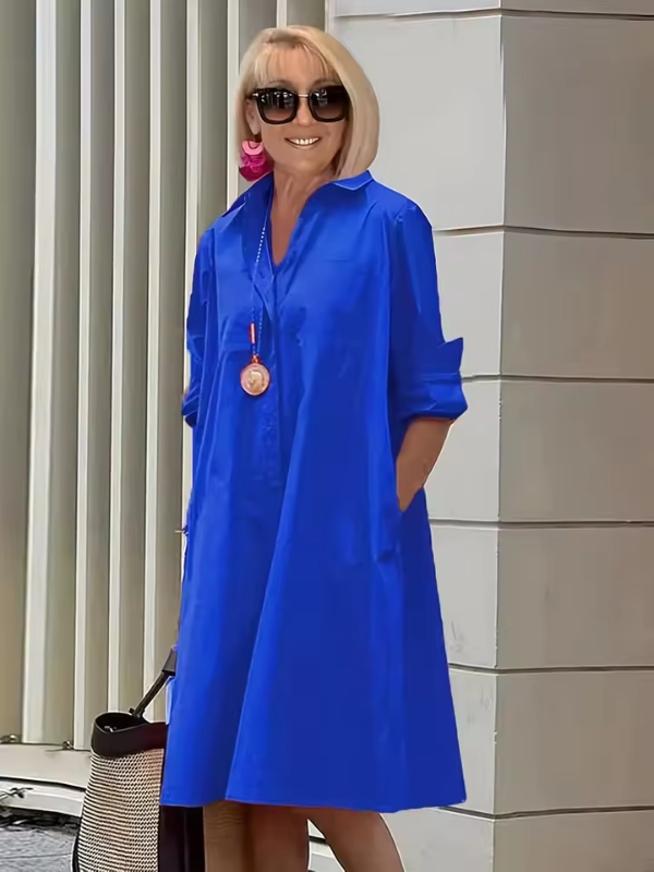Clio - Loose Shirt Dress for Everyday Versatile Looks