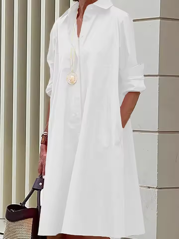 Clio - Loose Shirt Dress for Everyday Versatile Looks