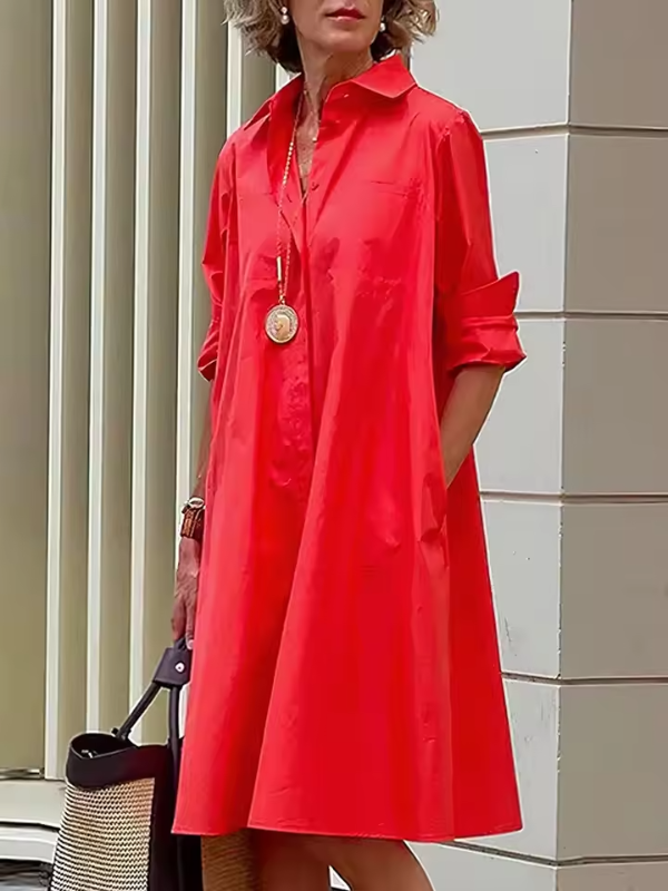 Clio - Loose Shirt Dress for Everyday Versatile Looks