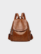 Isla - Anti-Theft PU-Leather Backpack with RFID Protection and Stylish Design