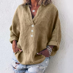 Evangeline — Stylish Linen Blouse