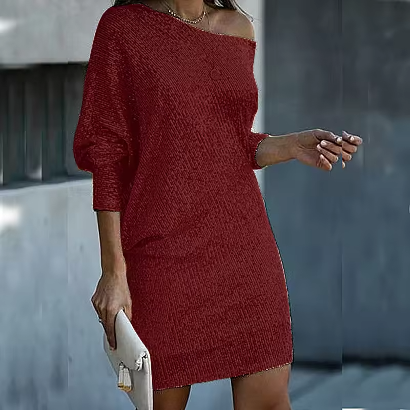 Claire - Elegant and Sparkling Autumn-Winter Party Dress for Women
