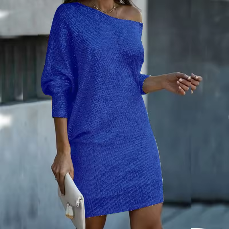 Claire - Elegant and Sparkling Autumn-Winter Party Dress for Women