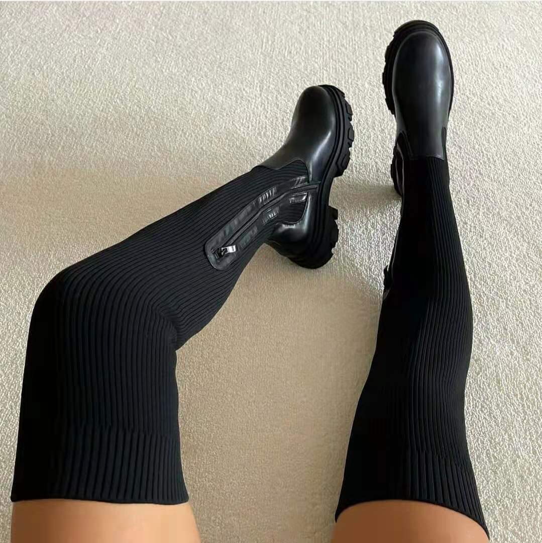 Willow — Over-the-Knee Sock Boots