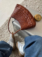 Aira - Braided Faux-Leather Bag