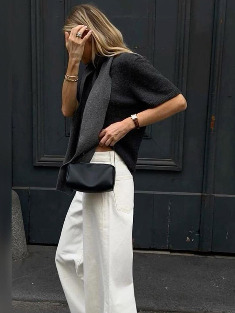Ella - Patent Leather Shoulder Bag with Western Accent