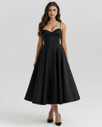 Selene — Black Midi Dress