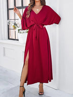 Bella - Spring V-Neck Midi Dress
