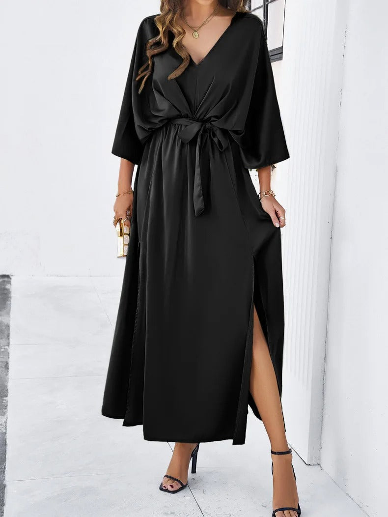 Bella - Spring V-Neck Midi Dress