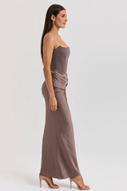 Vera - Elegant Strapless Maxi Dress