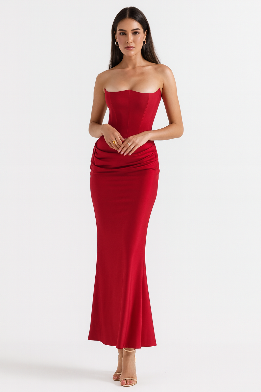 Vera - Elegant Strapless Maxi Dress