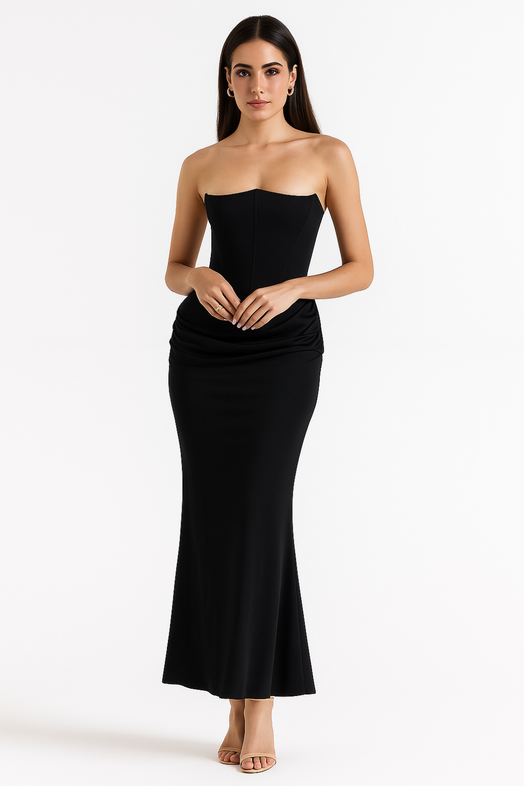Vera - Elegant Strapless Maxi Dress