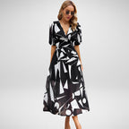 Amelia - Elegant V-Neck Midi Dress