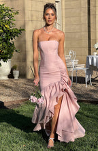 Kiara - Strapless Cascade Maxi Dress