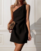 Georgia - One-Shoulder Cocktail Mini Dress