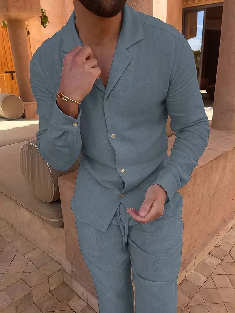 Élias™ | Ensemble d'Été en Lin pour Homme