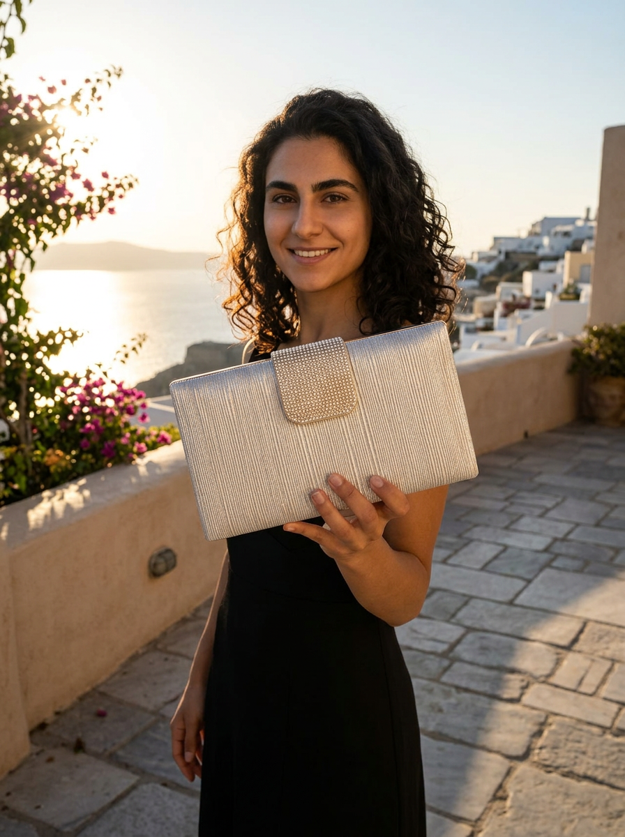 Pochette Métallisée — avec Strass