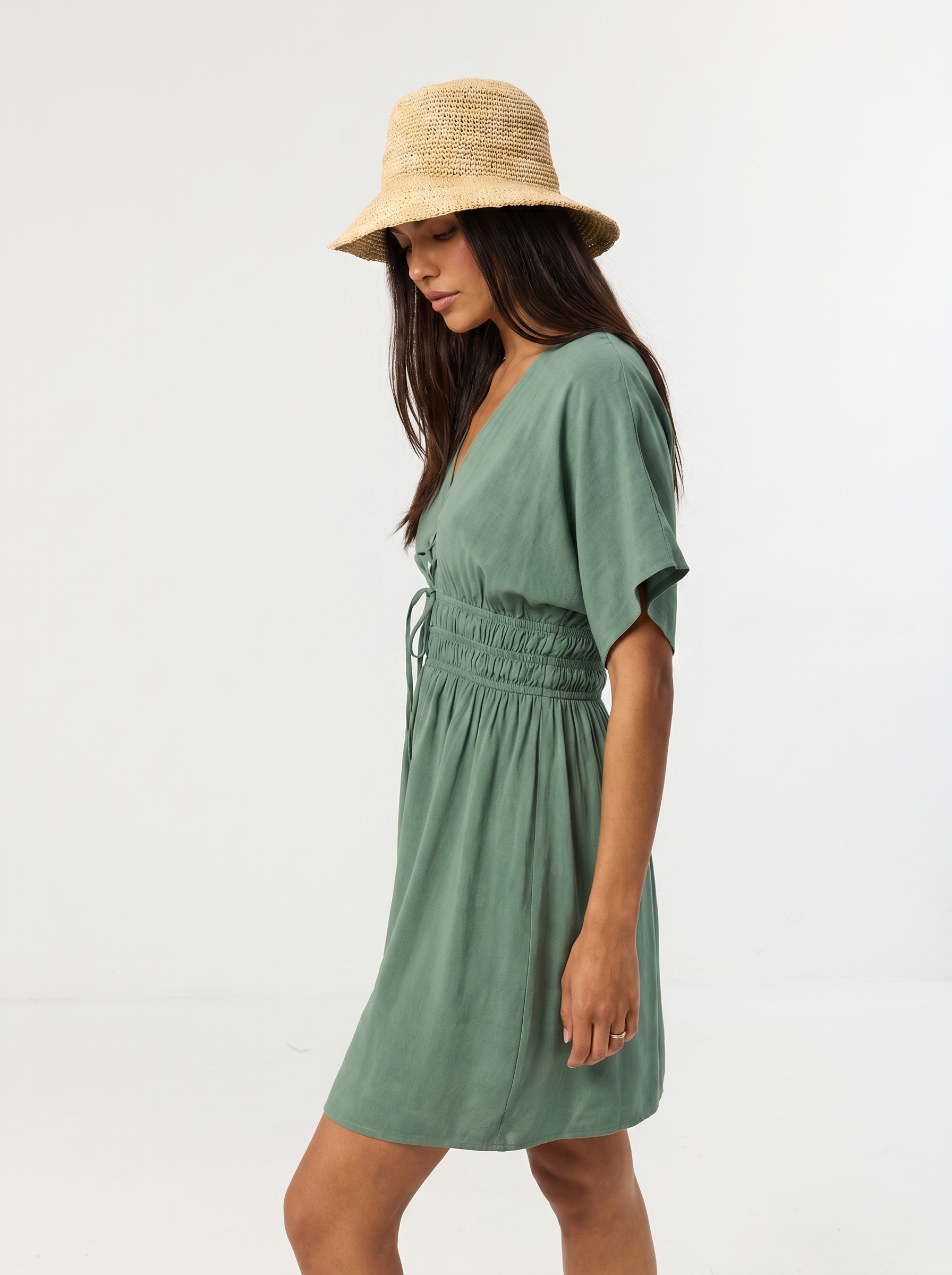 Sukienka Chelsea smoky green - tyl