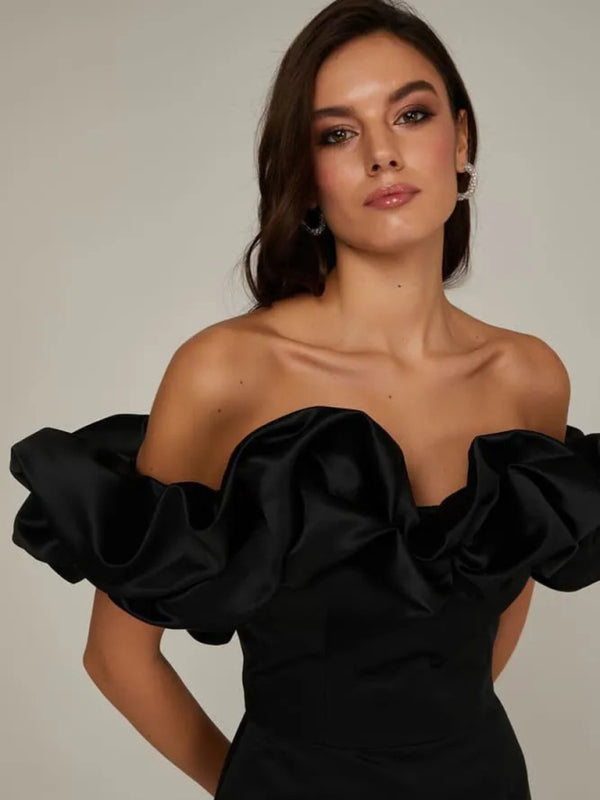 Helena — Bardot Ruffle Mini Dress
