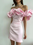Helena — Bardot Ruffle Mini Dress
