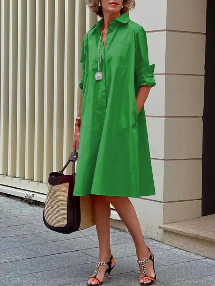 Clio - Loose Shirt Dress for Everyday Versatile Looks