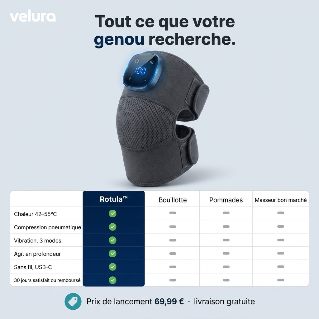Rotula™ – Masseur de Genou Sans Fil