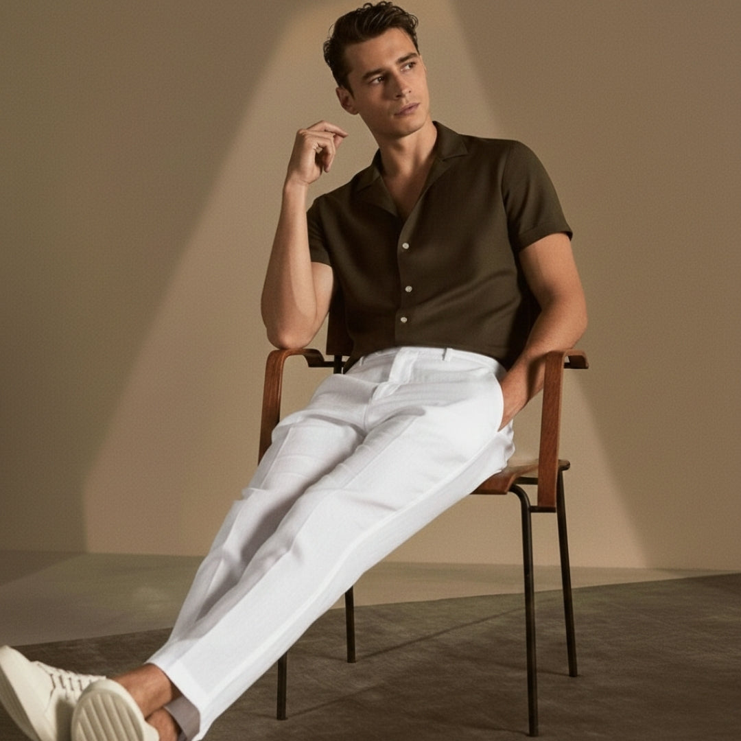 100% Linen Casual Trousers