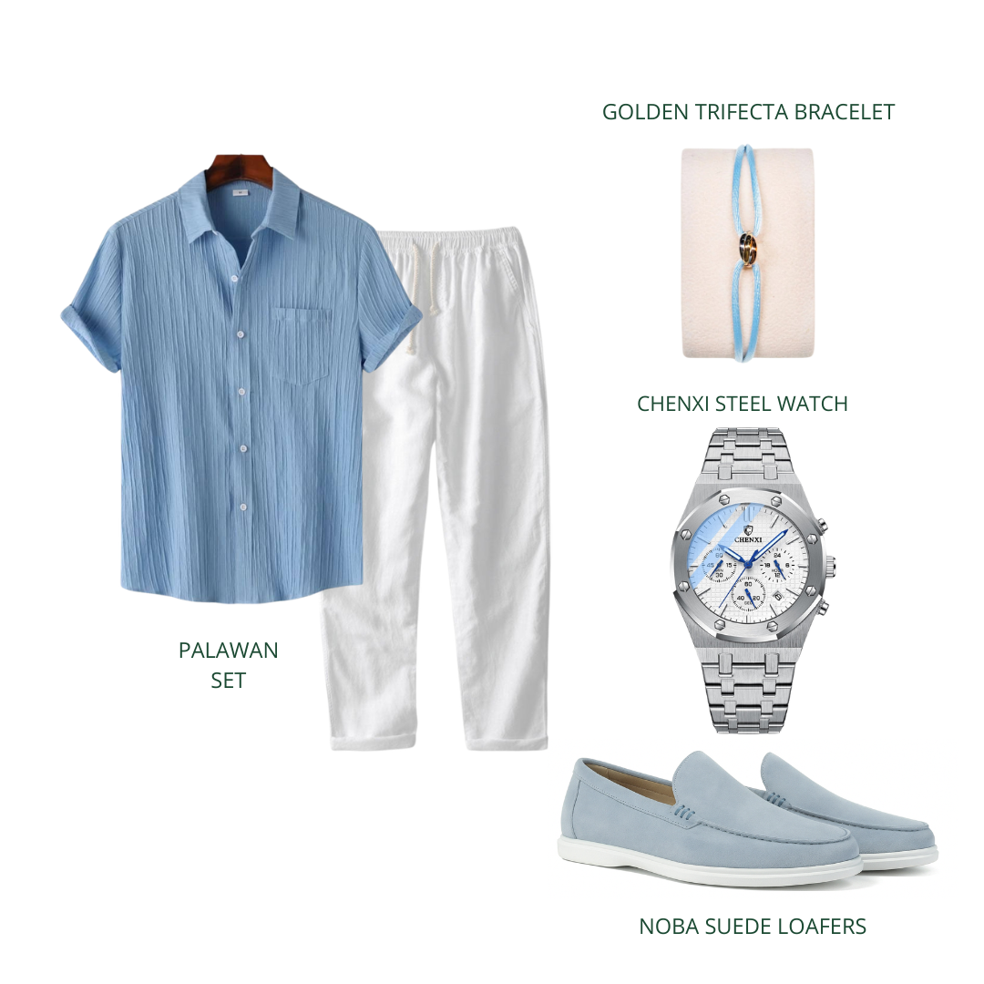 Ice Baby Set — Shirt, Trousers, Loafers, Watch & Bracelet