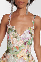 Bellarose - Floral Embroidered Lace Midi Dress, Elegant and Romantic Summer Look