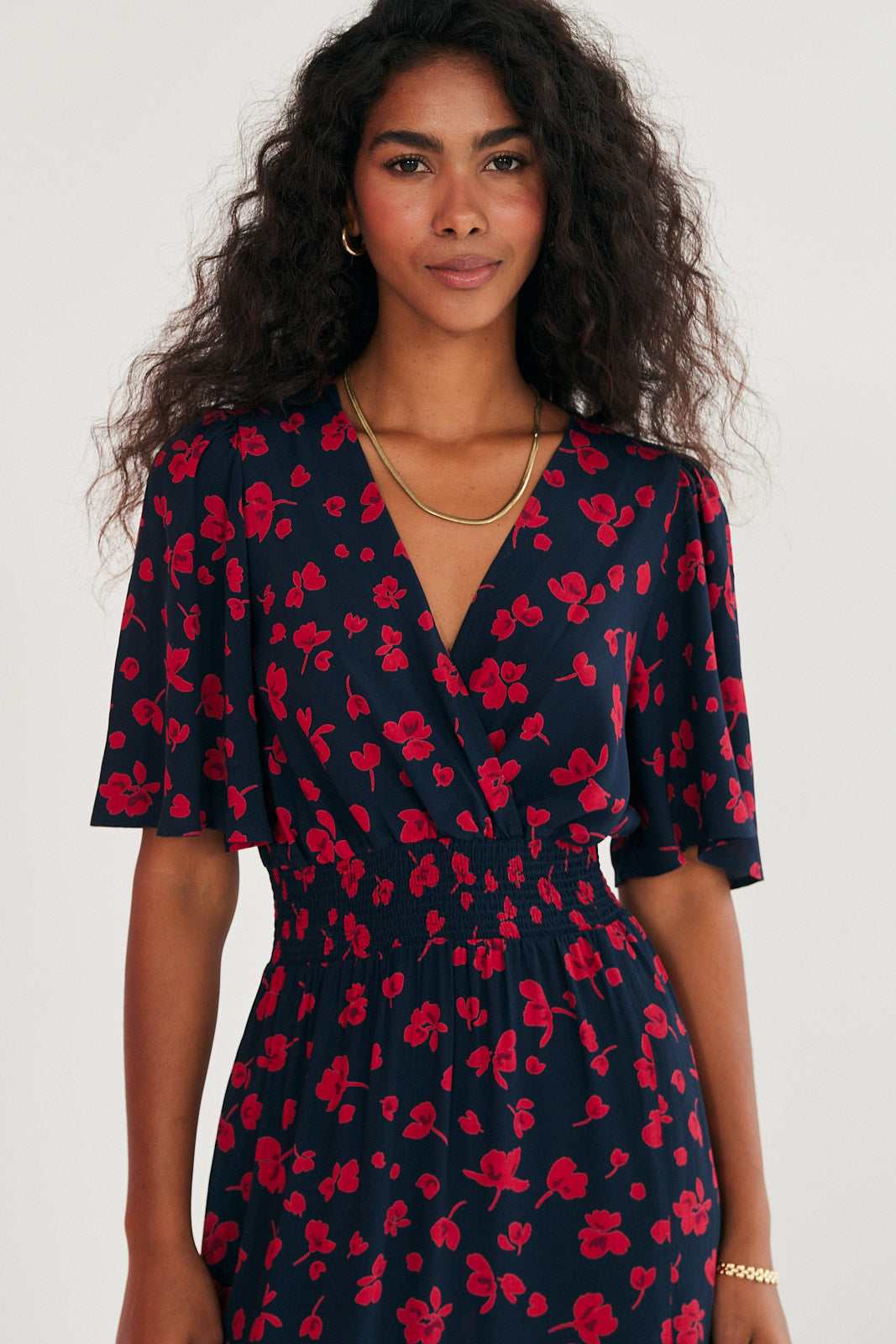 Florence — Navy Midi Dress