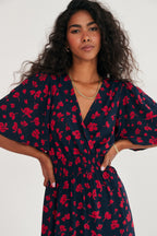 Florence — Navy Midi Dress
