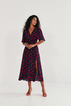 Florence — Navy Midi Dress